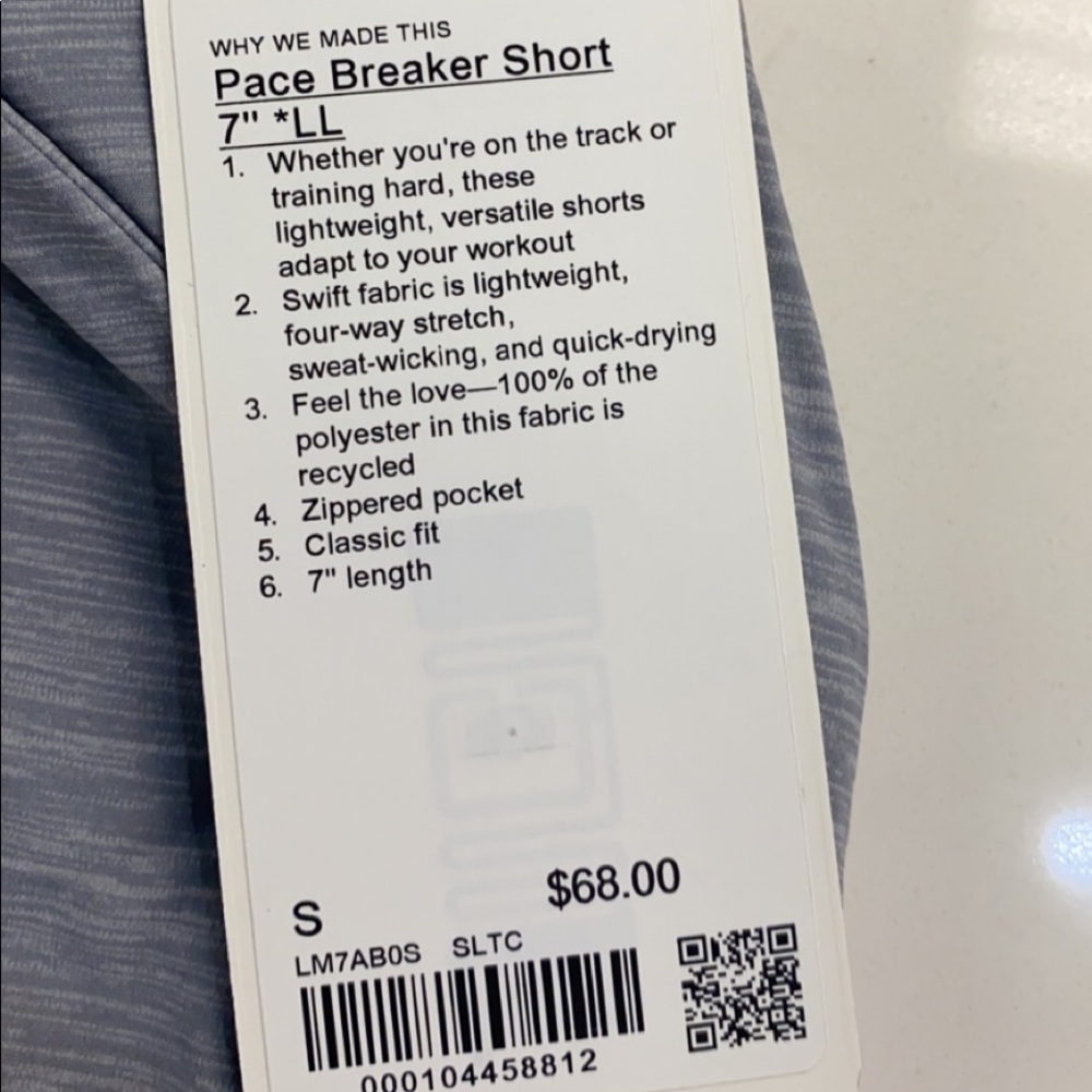 Pace Breaker Linerless Short 7" Track Lululemon Running Shorts